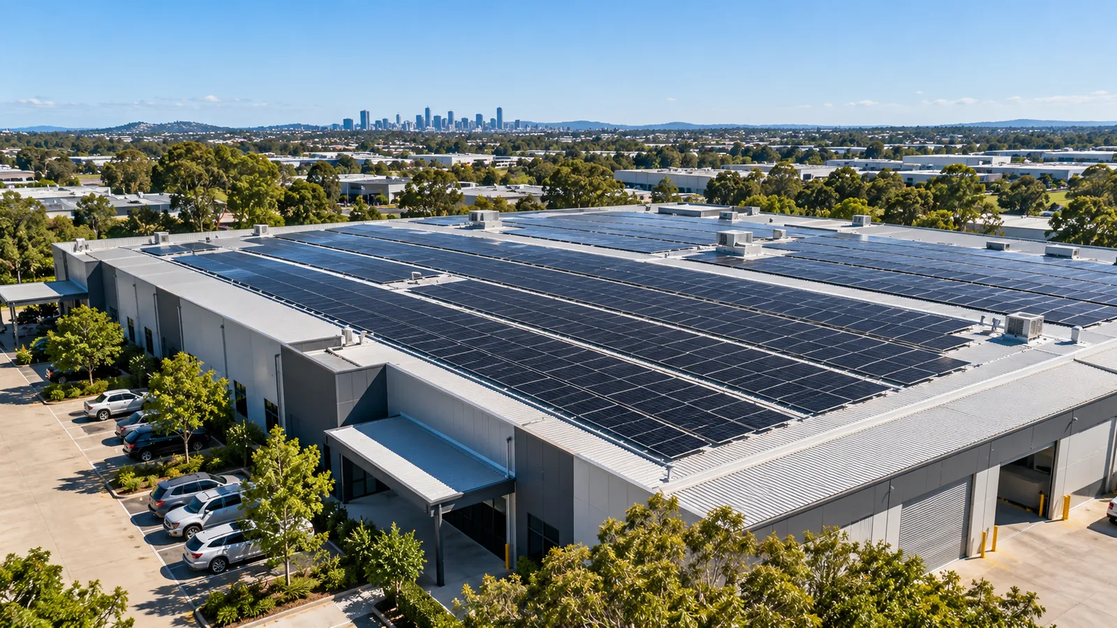 Commercial solar installation